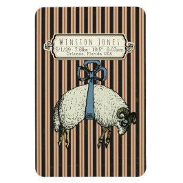 Hübsche Bow Sheep™ Collection - Birth Info / Magnet