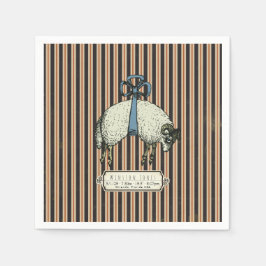 Hübsche Bow Sheep™ Collection - Birth Info / Serviette