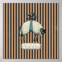 Hübsche Bow Sheep™-Sammlung - (Leinwand Option) Poster