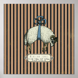 Hübsche Bow Sheep™-Sammlung - (Leinwand Option) Poster