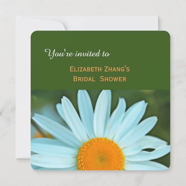 Hübsche Brautpartys aus weißer Blume Einladung (Rückseite)