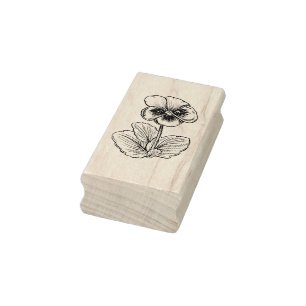 Hübsche Briefmarke Pansy Art Gummistempel