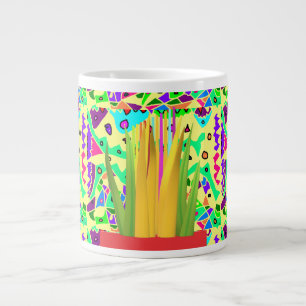 Hübsche brüchige gemusterte Kunst surreal Jumbo-Tasse