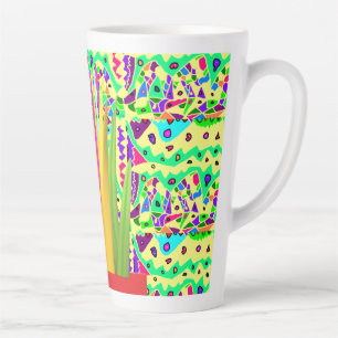 Hübsche brüchige gemusterte Kunst surreal Milchtasse