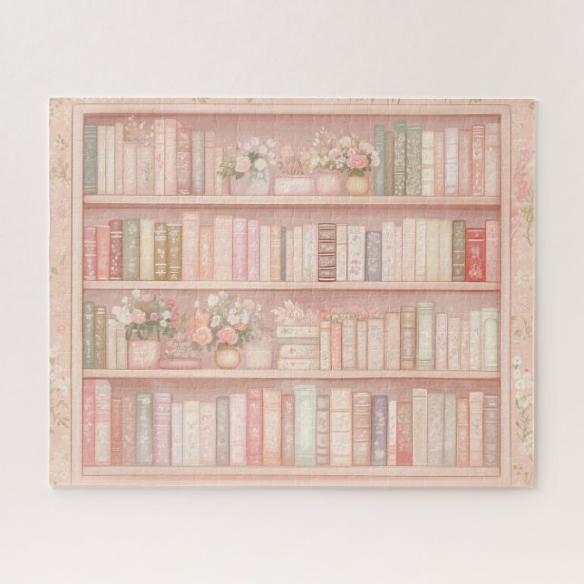 Hübsche Bücher und Blume Puzzle (Horizontal)