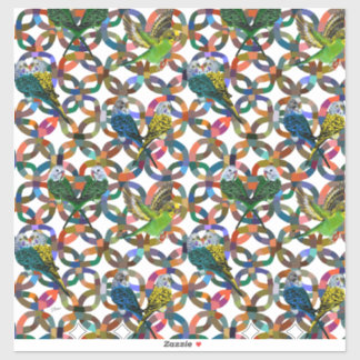 Hübsche Budgien. Aufkleber