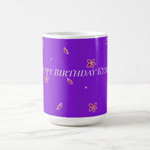 Hübsche bunt Geburtstag Niedliche Blume für ihre T Kaffeetasse