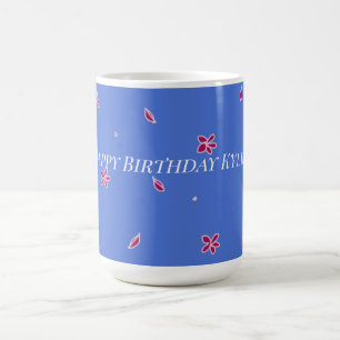 Hübsche bunt Geburtstag Niedliche Blume für ihre T Kaffeetasse