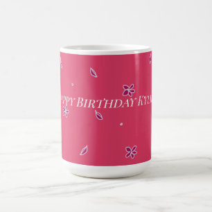 Hübsche bunt Geburtstag Niedliche Blume für ihre T Kaffeetasse