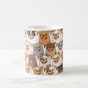 Hübsche bunte Cartoon-Hund-Muster-Keramiktasse  Kaffeetasse