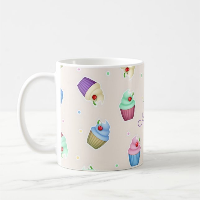 Hübsche bunte Cupcakes Kaffeetasse (Links)