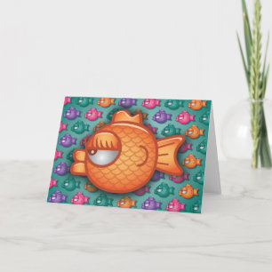 Hübsche bunte Goldfish-Gruß-Karte Karte