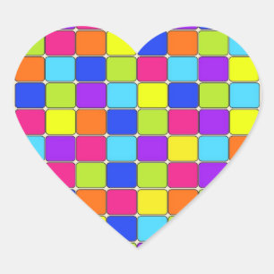 Hübsche bunte Mosaik-Fliesen-Muster-Geschenke fü Herz-Aufkleber