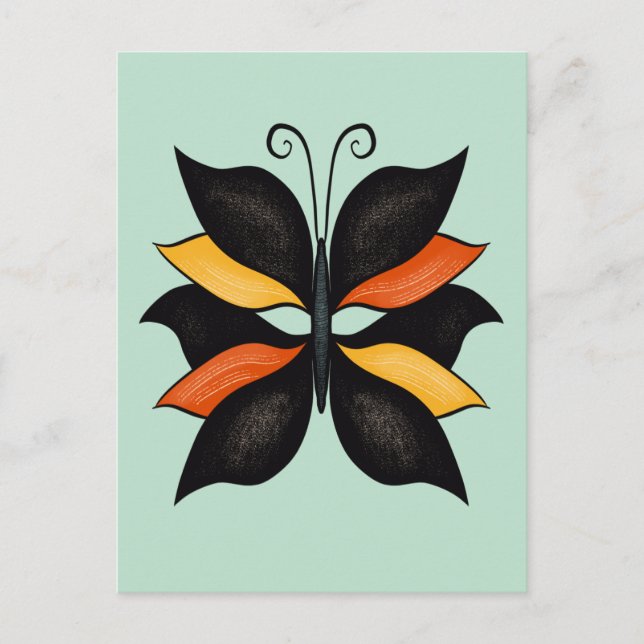 Hübsche Butterfly Abstrakte Kunst Postkarte (Vorderseite)