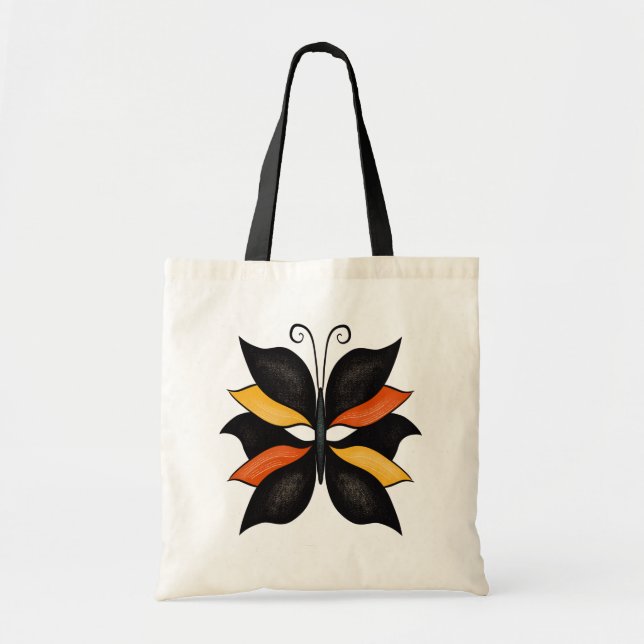 Hübsche Butterfly Abstrakte Kunst Tragetasche (Vorne)