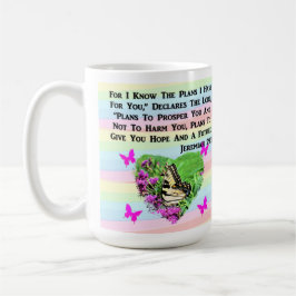 HÜBSCHE BUTTERFLY JEREMIAH 29:11 KAFFEETASSE