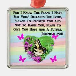 HÜBSCHE BUTTERFLY JEREMIAH 29:11 ORNAMENT AUS METALL