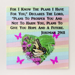 HÜBSCHE BUTTERFLY JEREMIAH 29:11 PUZZLE