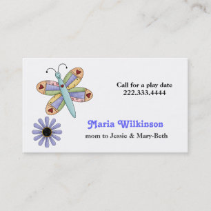 Hübsche Butterfly-Mommy-Karte Telefonnummerkarte