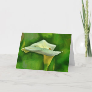 Hübsche Calla Lily Blume Blumenstrauß Karte
