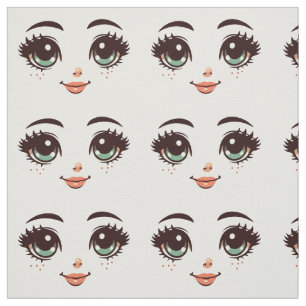 hübsche Cartoon Puppenkunst Stoff