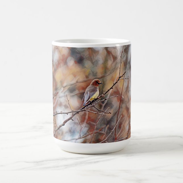 Hübsche Cedar Waxwing Bird Foto Art Tasse Cup (Mittel)