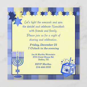 Hübsche Chanukka-Party Einladung