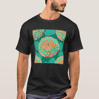 Hübsche Chrysantheme-Blumenillustration Einzigarti T-Shirt