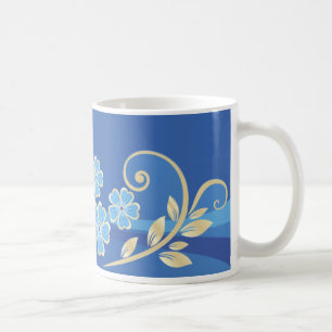 Hübsche coole Blumen süße Mädchen Retro floral Kaffeetasse