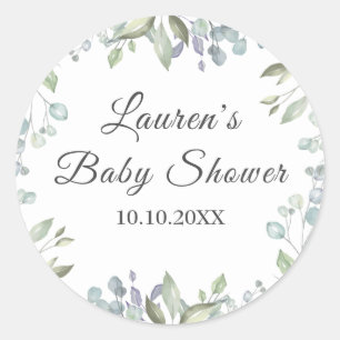 Hübsche Country-Leaves-Baby-Party / Sprinkle Runder Aufkleber