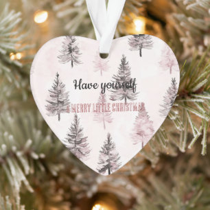 Hübsche cremefarbene Pfirsich-blumige Weihnachtsbä Ornament