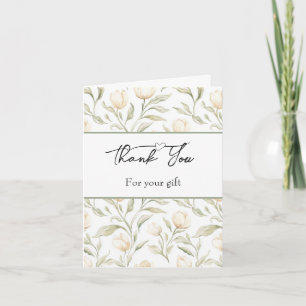 Hübsche cremefarbene Tulpenblumen Danke
