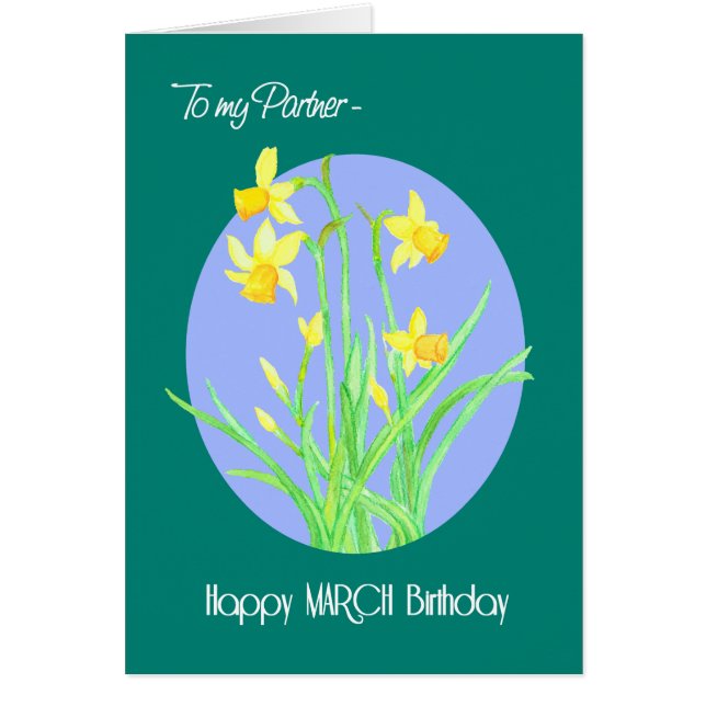 Hübsche Daffodils März Geburtstag für Partner (Vorne)