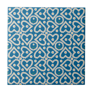Hübsche Daisy Chains auf Blue, Keramik Tile Fliese