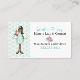 Hübsche Datumskarte für den ethnischen Engel Telefonnummerkarte