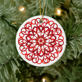Hübsche Dekorative Weißrot Weihnachten Keramik Ornament