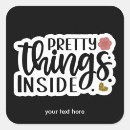 Hübsche Dinge im Aufkleber