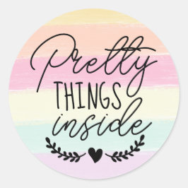 Hübsche Dinge in Pastellfarben Runder Aufkleber