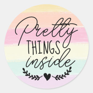 Hübsche Dinge in Pastellfarben Runder Aufkleber
