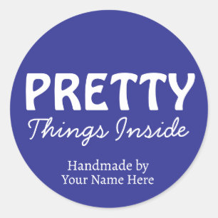 Hübsche Dinge Personalisiert Name Stilvoll modern Runder Aufkleber