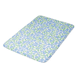 Hübsche Ditsy Blue Green Periwinkle Blume Badematte