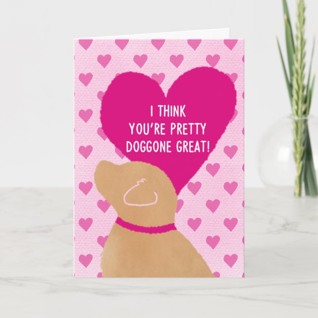 Hübsche Doggone Great Valentine's Day Card Karte (Vorderseite)