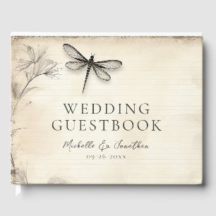 Hübsche Drachenfliege Vintage Zeitschrift Hochzeit Gästebuch