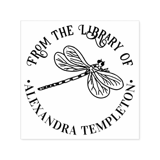 Hübsche Dragonfly-Silhouette #3 Bibliotheksname Permastempel (Design)