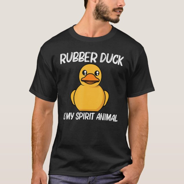 Hübsche Dusche für Männer Gelbe Duckie-Wasservogel T-Shirt (Vorderseite)
