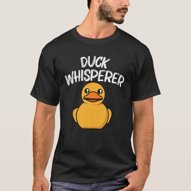 Hübsche Dusche für Männer Gelbe Duckie-Wasservogel T-Shirt (Vorderseite)
