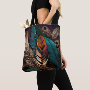 HÜBSCHE EARTH TONED BOHO FEATHERS