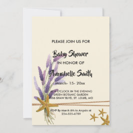 hübsche, einfache Seesterndusche Einladung