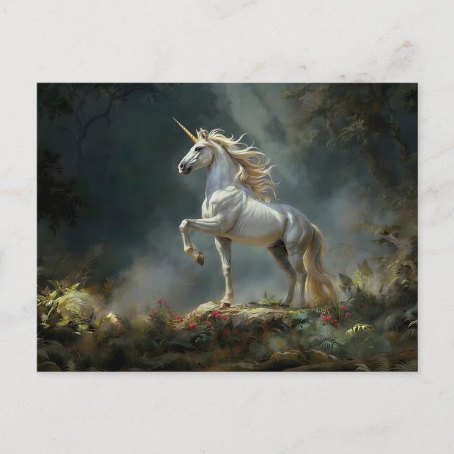 hübsche Einhorn Postkarte (Vorderseite)