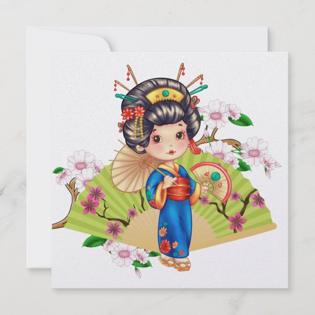 Hübsche EINLADUNG japanischer Mädchen (Vorderseite)